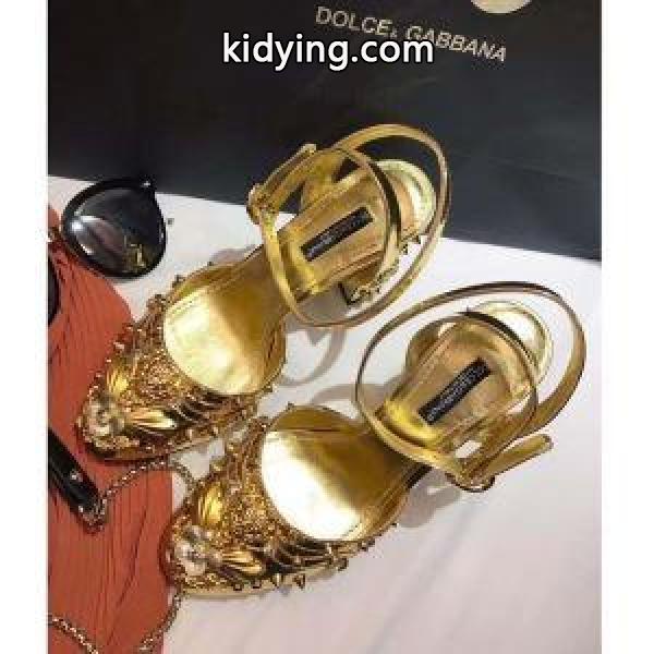 DOLCE&GABBANA レディース サンダル 溢れた高級感があるアイテム ドルガバ 靴 コピー ゴールド シルバー ファッション コーデ 品質保証-0