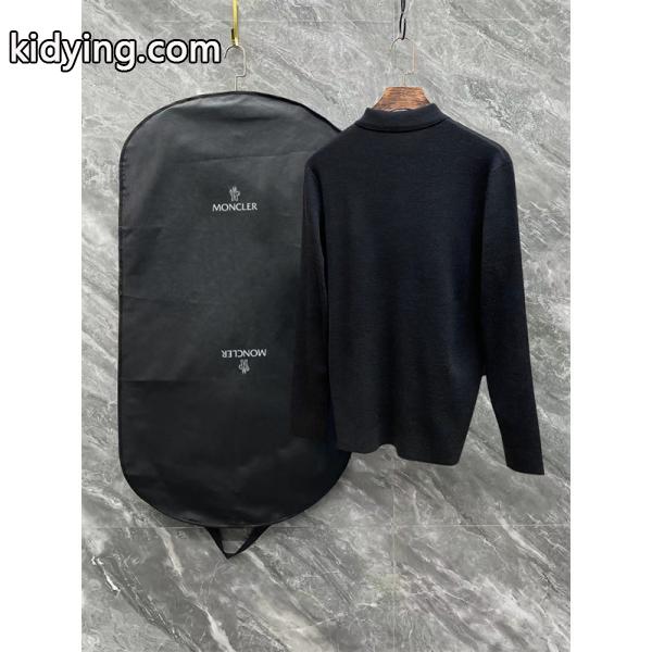 ブラック / グレー セーター POLO デュアル ロゴ 2025秋冬複雑 モンクレール スーパーコピー MONCLER-3