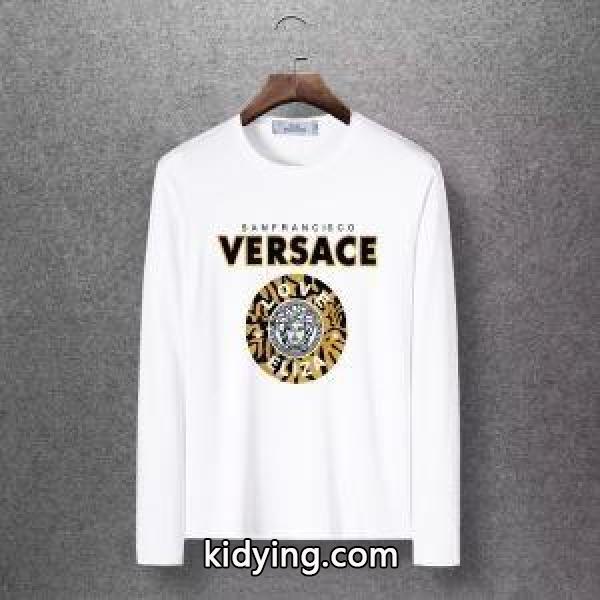 2019秋冬におしゃれな着こなし 冬のお洒落を楽しむ ヴェルサーチ VERSACE 長袖Tシャツ 4色可選_ヴェルサーチ VERSACE_ブランド コピー 激安(日本最大級)-0