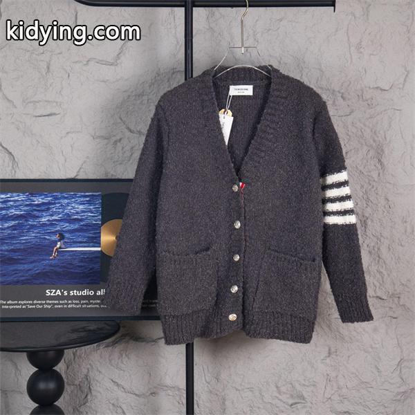 Thom Browne コピー 秋冬温かみのある 希少 ダークグレー V 领 カーディガン トムブラウン-0