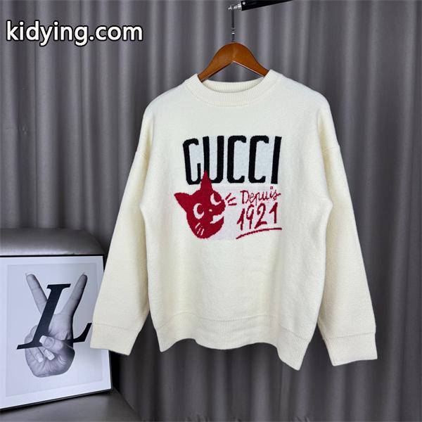 グッチ コピー GUCCI ロゴニット ブラック 注目 モード 個性 セーター-1