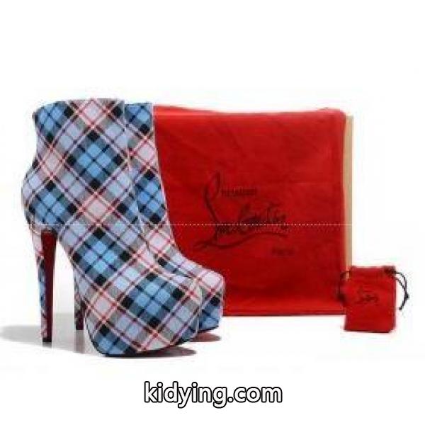 秋冬大流行のルブタン　コピー、 Christian Louboutinの女子力美脚アップさせるガールチェック柄のピンヒールショートブーツ_クリスチャンルブタン CHRISTIAN LOUBOUTIN_ブランド コピー 激安(日本最大級)-0
