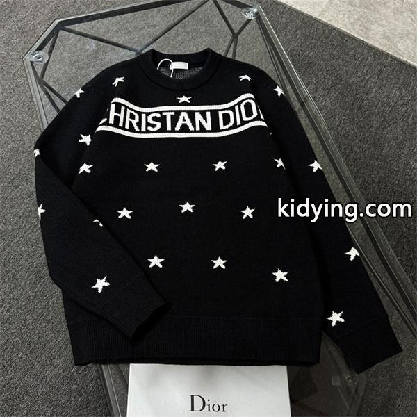 Dior ディオール 激安 ニット セーター スター柄 ロゴ入り 2025年秋冬 新作 高品質-0