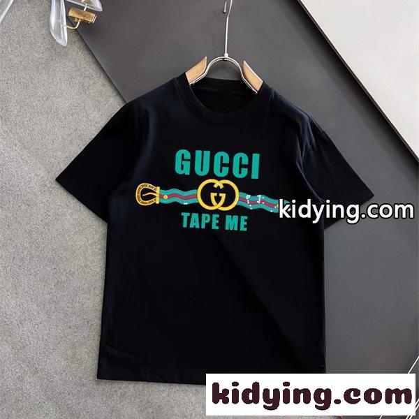 半袖Tシャツ プリント 個性派 ストリート 軽量 グッチ コピー GUCCI 人気 夏トップス-0