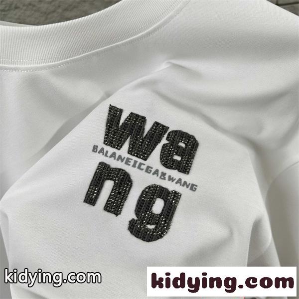 バックプリントTシャツ Alexander wang ビッグロゴ アレキサンダーワン コピー 存在感 ルーズフィット 人気-8