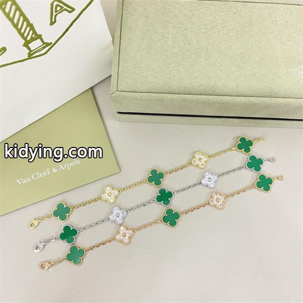 VCAブレスレットスーパーコピーＮ級品 レディース ゴールド グリーンvan cleef & arpels ヴァンクリーフ 高級感 上品 おしゃれ-0