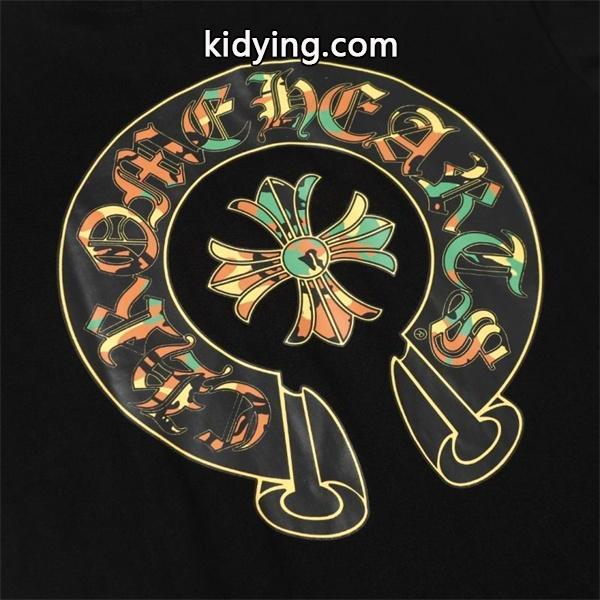 CHROME HEARTS コピー エネルギッシュ ポップアート風 長袖Tシャツ マルチカラーロゴ クロムハーツ-2