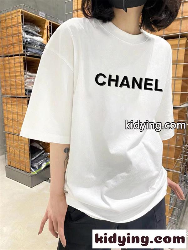 CHANEL 半袖Tシャツ プリント シャネル スーパーコピー モード系 洗練デザイン カジュアル 上品 人気-8
