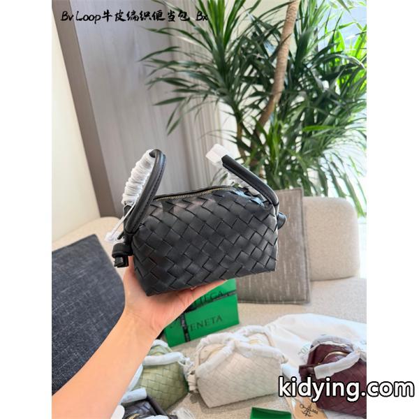 大人気Bottega Veneta Mini Loop黒色定番Intrecciatoボッテガ ヴェネタ ハンドバッグコピー-6