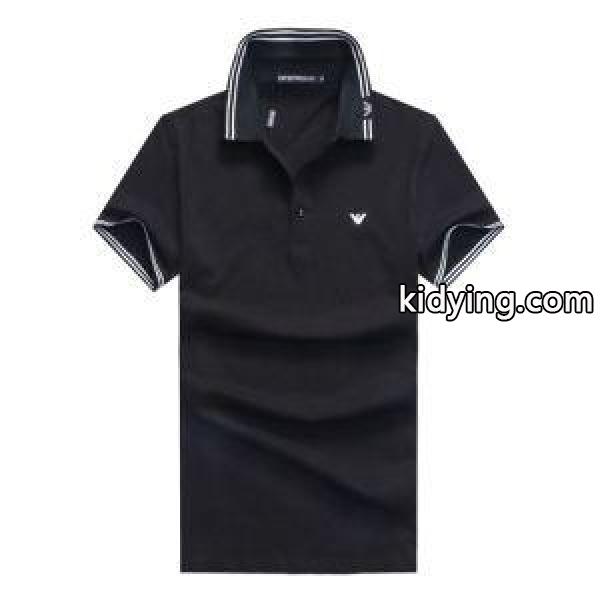 驚きの破格値本物保証大人シンプル夏服オフィスＴシャツメンズダークブルー黒白ARMANIアルマーニ シャツ 通販-2