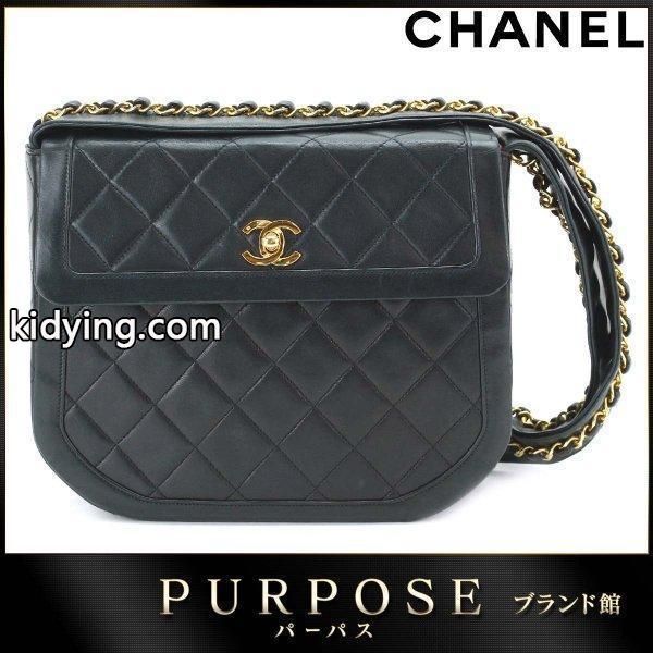 マトラッセ チェーン ショルダー バッグ レザー ブラック ココマーク :90055953:PURPOSEパーパス・ヤフー店 - 通販ショッピング-0