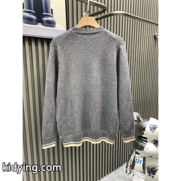 新定番 クルーネック DIOR ディオール コピー ニット グレー 2025秋冬 すっきり-1