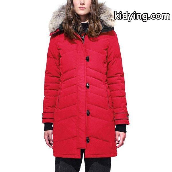 カナダグース レディース ダウンジャケット アウター Lorette Hooded Down Parka with Genuine Coyote Fur Trim Red :dp3-5198833-163184:フェルマート エフ fermart ef - 通販ショッピング-0