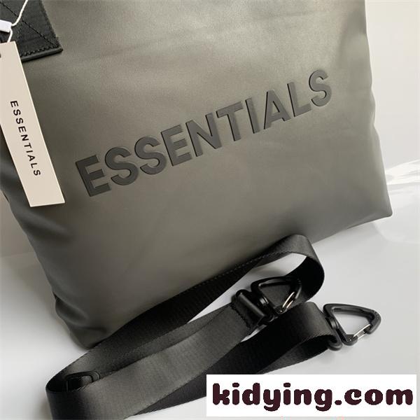 エッセンシャルズ 偽物 ESSENTIALS トートバッグ ブラック レザー調 2WAY ショルダー付き 大容量 カジュアル-8