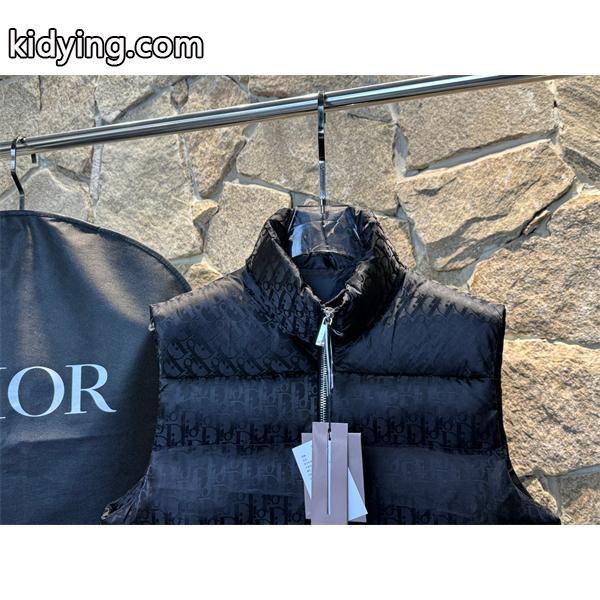 ダークグレー 老花 ダウンベスト 2025秋冬ウォーマー ディオール DIOR スーパーコピー 高品質-2