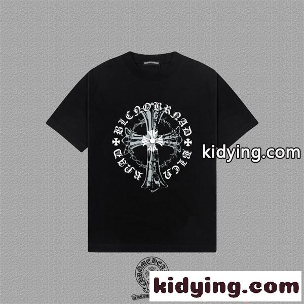 CHROME HEARTS クロムハーツ コピー 今季話題 半袖Tシャツ プリント ソフトタッチ ストリート-1