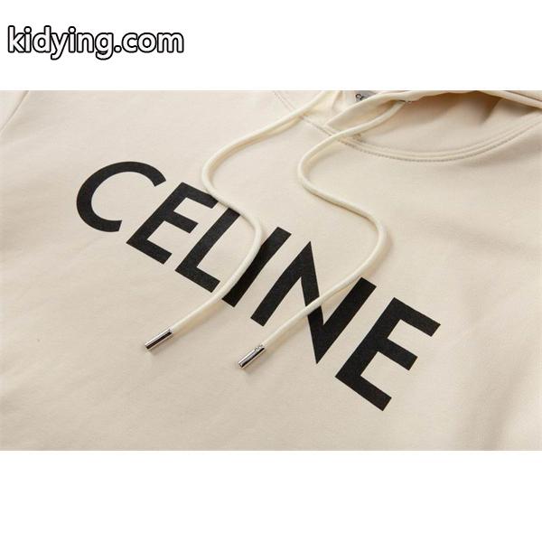 柔らかで着心地抜群 セリーヌ CELINE スーパーコピー 2025秋冬新作 ロゴプリント フーディ パーカー-2