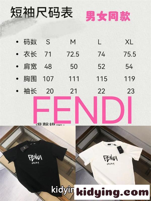 FENDI 洗練 スクエアロゴ フェンディ コピー ホワイト 半袖 Tシャツ ミニマル シンプル きれいめ-8
