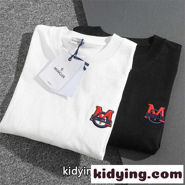 MONCLER モンクレール コピー 人気爆発！今季トレンド Tシャツ メンズ 半袖 プリント ストリート-1