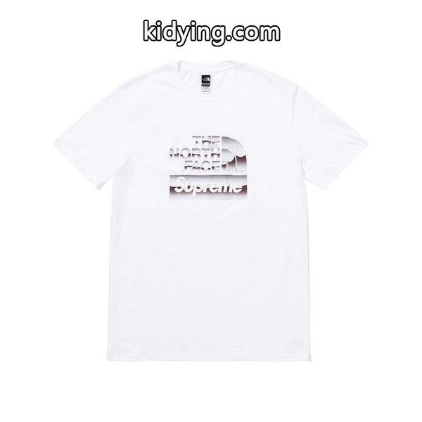 Supreme 2018年春夏 The North Face Metallic Logo T-shirt Tシャツ ホワイト :sup-item-0254:fashionplate Yahoo!ショップ - 通販ショッピング-0