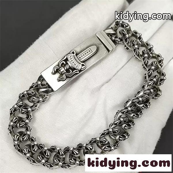 お洒落2色♥クロムハーツブレスレットコピーCHROME HEARTS アクセサリー人気ゴールド色☆シルバー-7