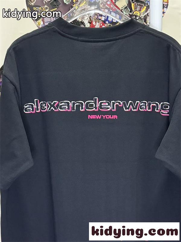 Tシャツ Alexander wang カラープリント アレキサンダーワン コピー クルーネック ゆったりシルエット カジュアル-7