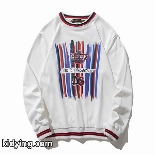 モデル大絶賛 ロンｔドルチェ & ガッバーナＴシャツコピー DOLCE & GABBANA プリント クルーネック長袖Ｔシャツ-0