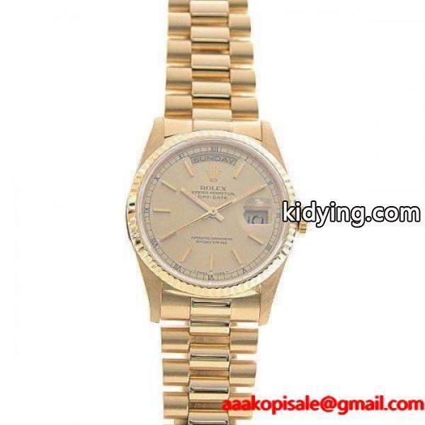 ロレックス ROLEX デイデイト 18238 OH・P済み ゴールド文字盤 L番 自動巻き メンズ 750YG イエローゴールド【中古】 :50189:BrandMax - 通販ショッピング-0