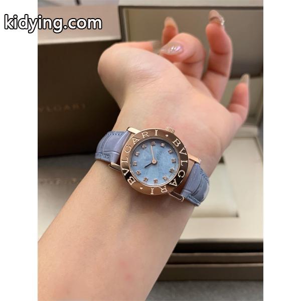 BVLGARI ブルガリ コピー クォーツムーブメント 防水 26mm レディース向け ダイヤモンドインデックス-3