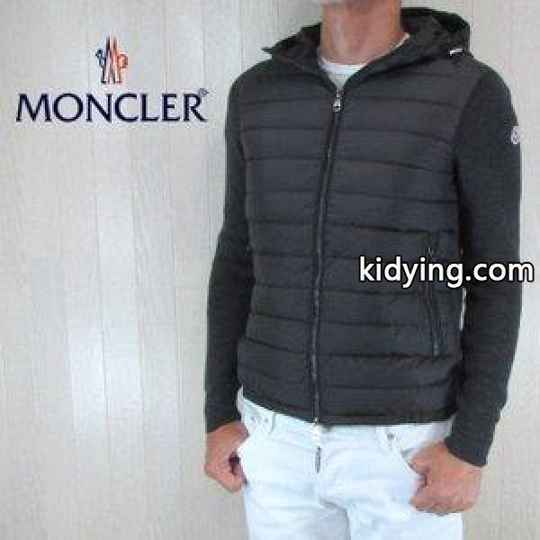 モンクレール MONCLER メンズ ニットコンビ ダウンジャケット ダウン ブルゾン / 9413000 94633 / 997 / グレー サイズ：S :key-20180811-035:madoricci - 通販ショッピング-0