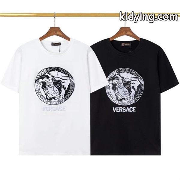 ヴェルサーチ○素敵 ヴィンテージ ロゴ TシャツVersaceヴェルサーチ コピーい動きやすオールシーズン-0