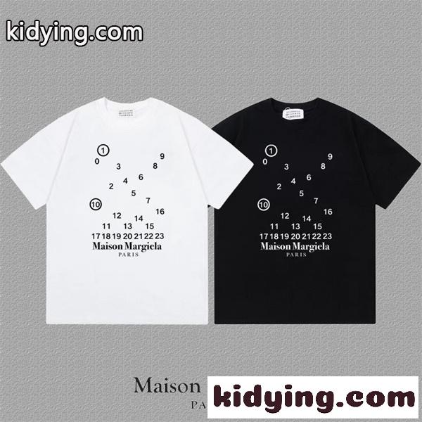 ナンバーロゴプリント ミニマルモード 人気 Maison Margiela メゾンマルジェラ コピー Tシャツ メンズ レディース-0