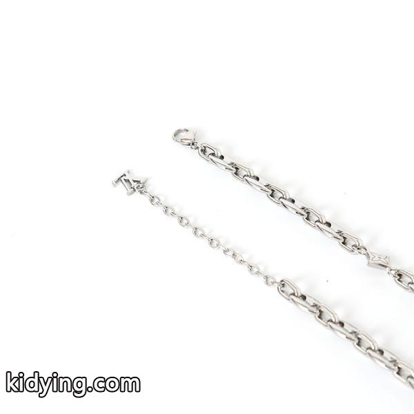 ☆LOUIS VUITTON x Nigo☆ M03189☆ルイヴィトンネックレスコピー LV SAILOR MEDIUM CHAIN サイズ50-58cm-4