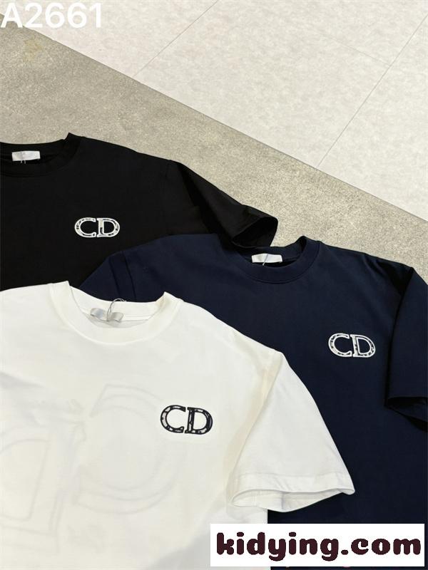 注目集結 ブラック DIOR ディオール コピー バックロゴインパクト モード系 半袖Tシャツ-8