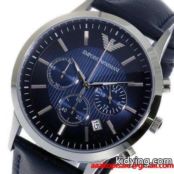 エンポリオ アルマーニ ARMANI クロノ クオーツ メンズ 腕時計 AR2473 ネイビー :522283:SamYahoo!店 - 通販ショッピング-0