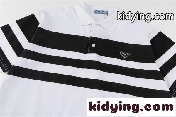 話題独占 洗練 スポーツ 半袖ポロシャツ メンズ 夏人気 PRADA プラダ コピー-5