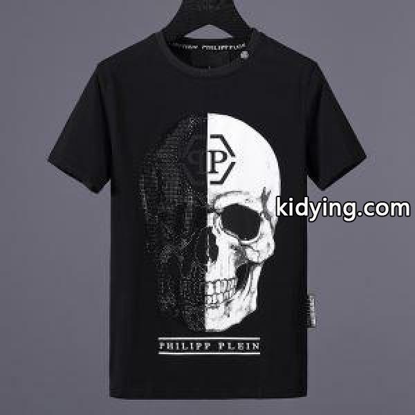 低価直輸入専門店のPHILIPP PLEINフィリッププレインスーパーコピーのメンズクルーネック半袖Tシャツトップス通販品-0