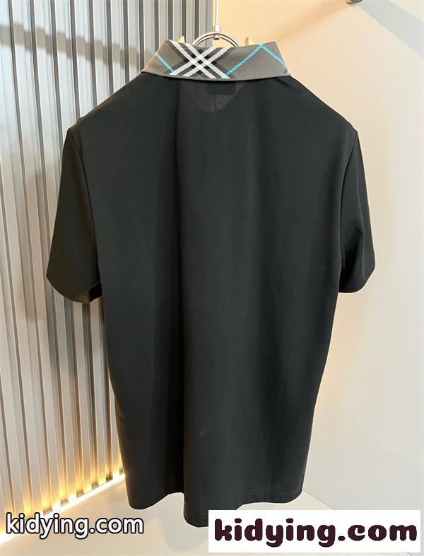 ロゴ刺繍 チェック襟デザイン 大人カジュアル 清潔感コーデ BURBERRY バーバリー コピー ポロシャツ 注目-2