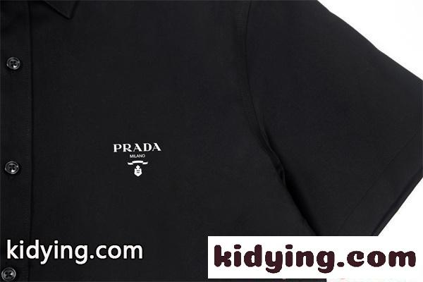 PRADA スーパーコピー シャツ ホワイト ブラック 清潔感 プラダ 上品 ビジネスカジュアル 人気 夏新作-4
