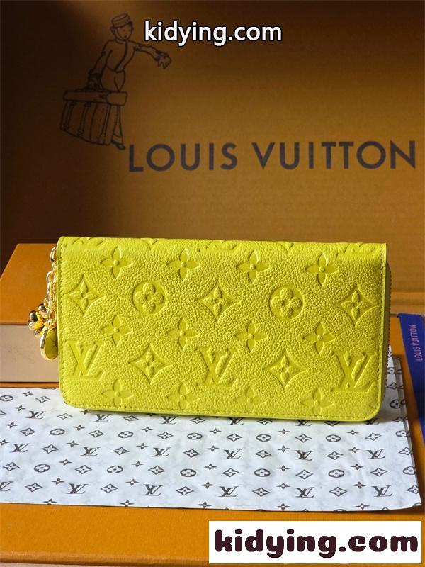 Louis Vuitton コピー ルイヴィトン M27504 長財布 モノグラムアンプラント イエロー ラウンドファスナー ゴールド金具 N級品  スリムウォレット 日本限定風-1