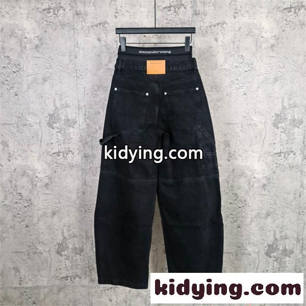 Alexander wang デニムパンツ ワイドストレート ハイライズ設計 脚長見え トレンド アレキサンダーワン コピー-2