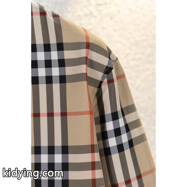 Burberry カーキ格子柄 秋冬注目 バーバリー スーパーコピー ジャケット シグネチャーデザイン-4