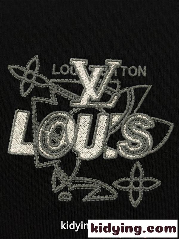 LOUIS VUITTON ルイヴィトン コピー 半袖Tシャツ プリント モダンデザイン 2026春夏新作-4