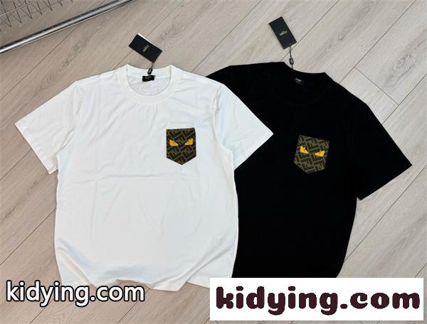 ハイエンドファッション トレンドコレクション ユニセックス FENDI フェンディ コピー 半袖Tシャツ-1