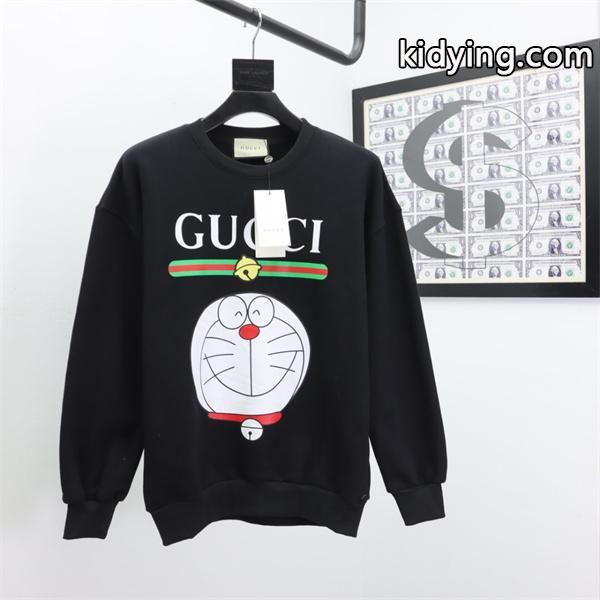 GUCCI スーパーコピー 話題の ドラえもんコラボ プリント スウェット トレーナー ブラック 売れ筋 グッチ-0