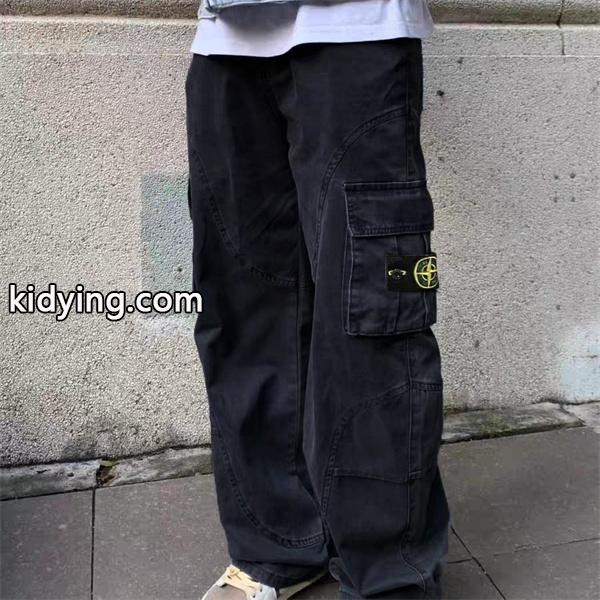 人気急上昇 ストリート系 ブラック STONE ISLAND ストーンアイランド コピー カーゴパンツ-0