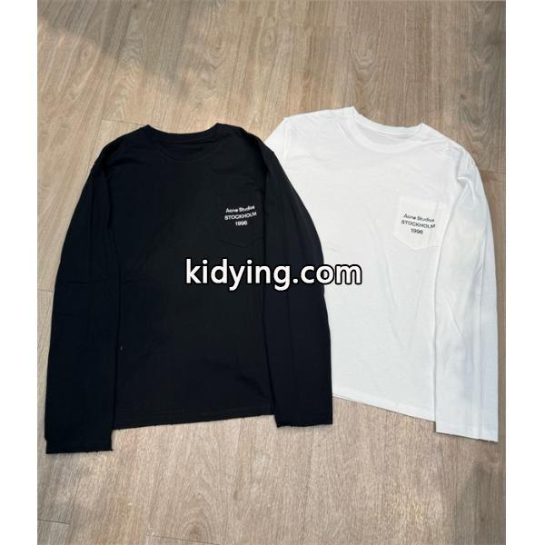 男女OK❤ACNE長袖tシャツスーパーコピー❤アークスタジオ人気2025 秋冬黒色ホワイト-1