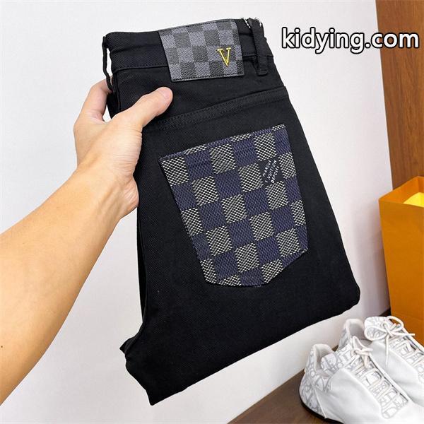 2025秋冬限定 チェックポケットデザイン Louis Vuitton ルイヴィトン スーパーコピー デニムパンツ-0