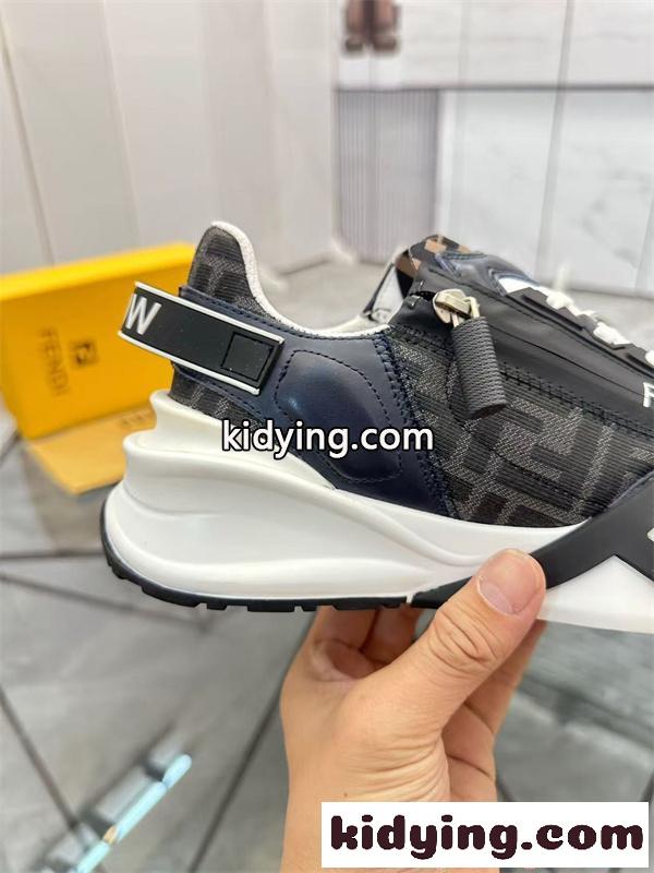 厚底ソール トレンド感 FENDI フェンディ スーパーコピー スニーカー マルチカラー レザー コンビ-6