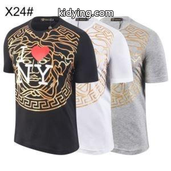 2019春夏人気トレンドアイテム ヴェルサーチVERSACE Tシャツ/半袖 控えめにしてヘルシーな印象 3色可選_ヴェルサーチ VERSACE_ブランド コピー 激安(日本最大級)-1